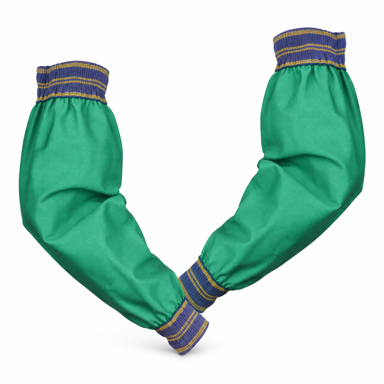 RADNOR green flame-resistant welding sleeves
